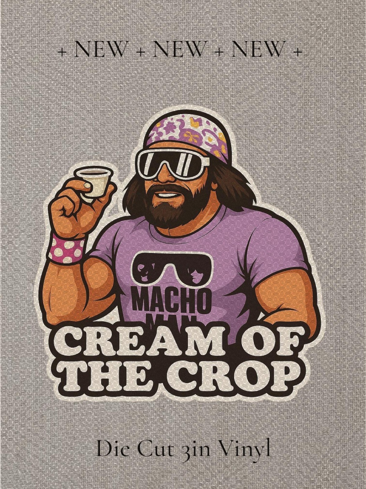 Retro Humor Sticker or Magnet: “The Cream of the Crop” Die Cut Decal
