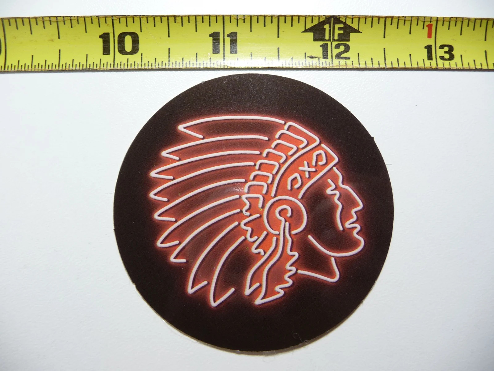 INDIAN NATIVE AMERICAN HEADDRESS NEON STYLE SMALL STICKER DECAL COLORFUL FUNNY