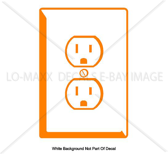Wall Outlet Electric Socket Creative Unique Art Design Die Cut Vinyl Decal