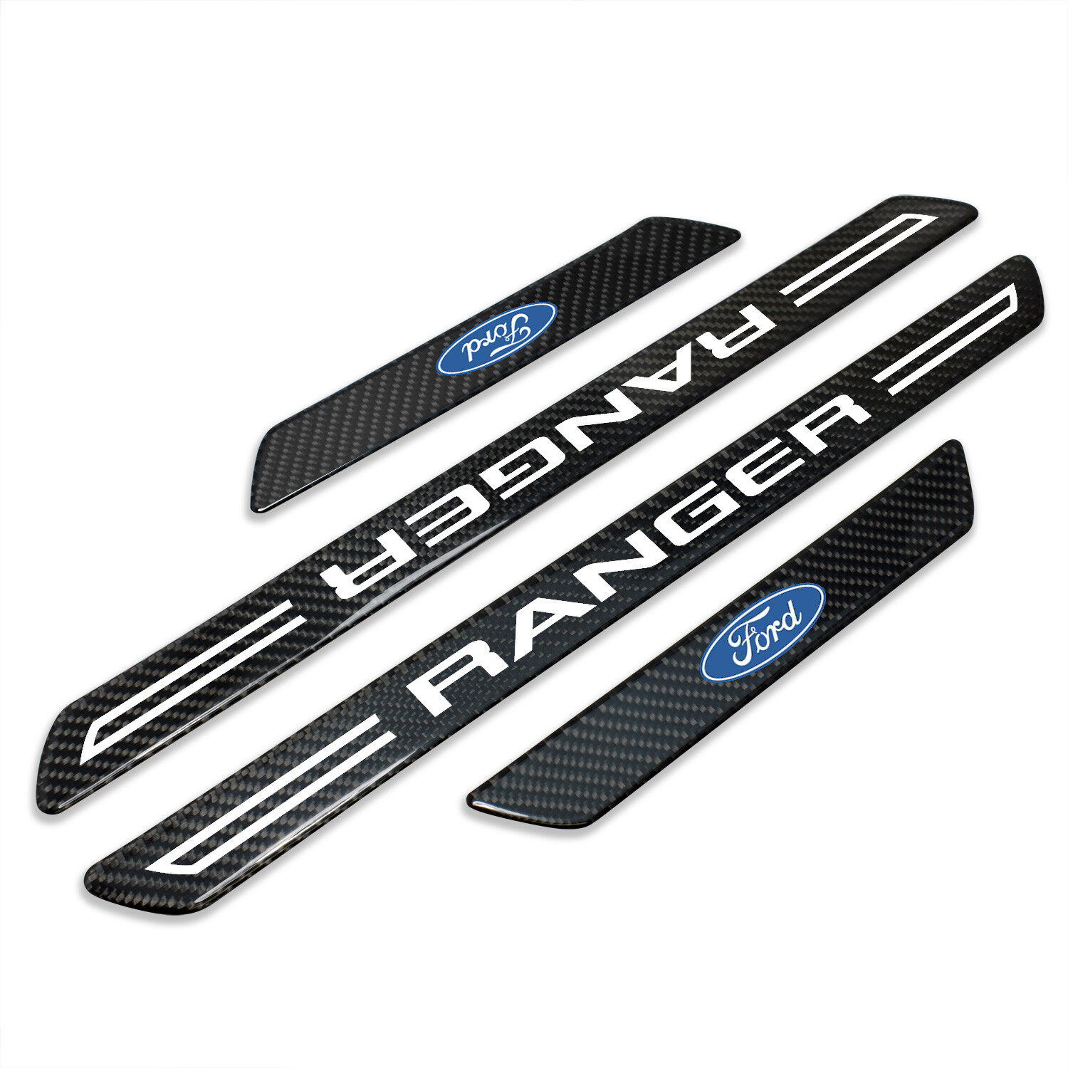 Ford Ranger Carbon Fiber 4 Pcs Universal Door Sill Plates