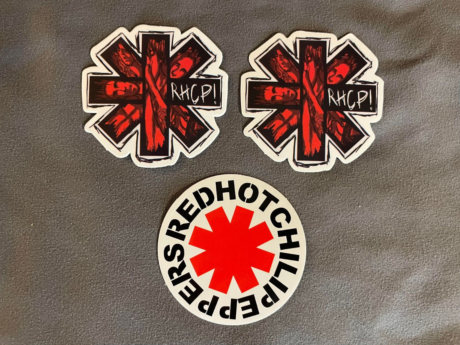 Lot (3) RED HOT CHILI PEPPERS 2 1/4″ x 2 1/4″ Band Logo STICKERS Fast! FREE!