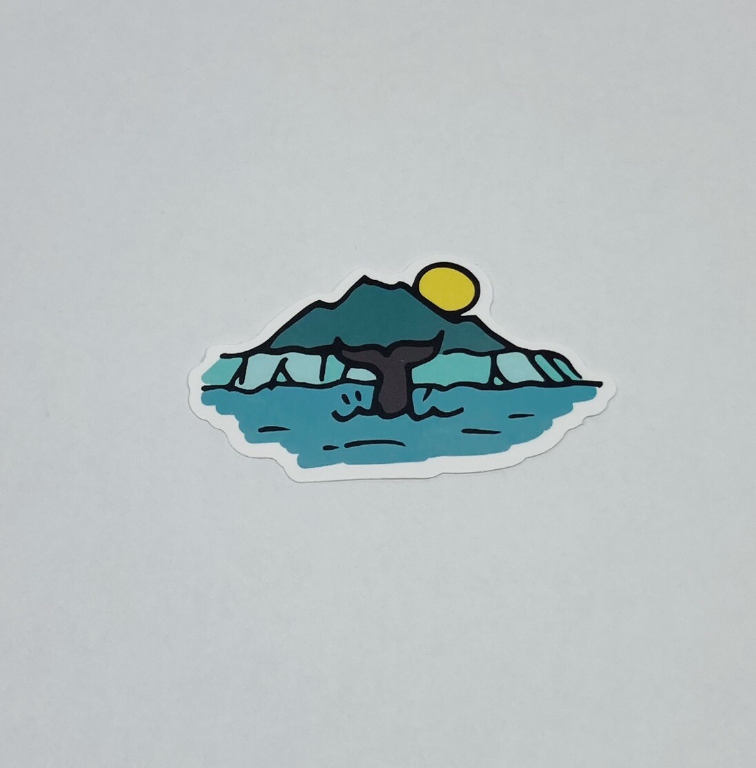 Nature Sticker Whale Tale Sun Mountains Decal Vinyl Travel Souvenirs Journal Tc6
