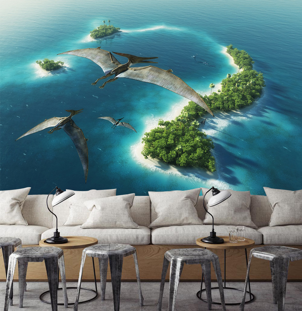 3D Flying Dinosaurs 5 Wall Paper Wall Print Decal Wall Deco Indoor AJ Wall Paper