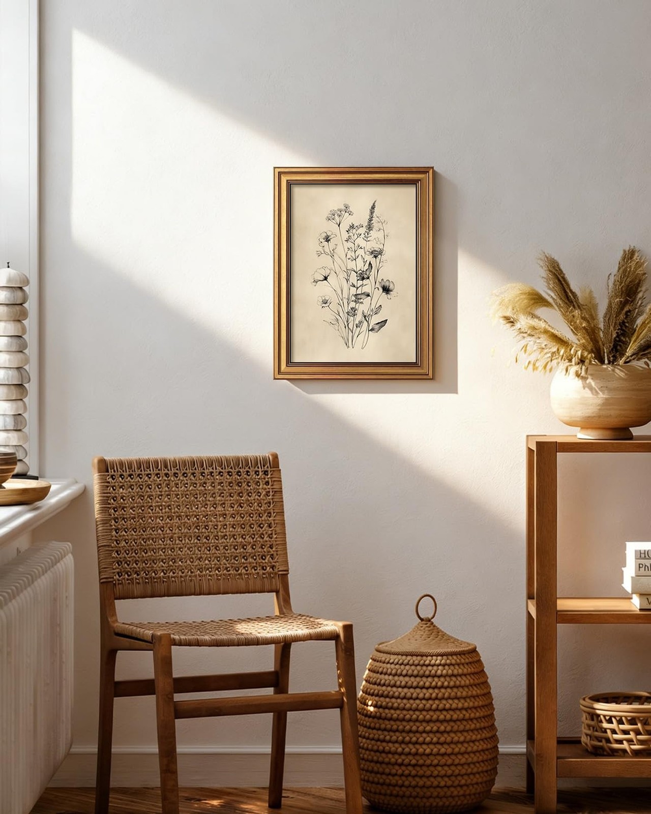 VIYYIEA Vintage Wildflower Sketch Rustic Farmhouse Wall Art Decor for Living …