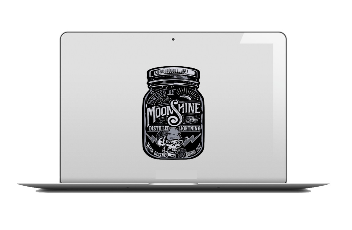 Drinking – Moonshine Lightning – 4×6 Vinyl Decal Car Window Cooler Bar Trailer