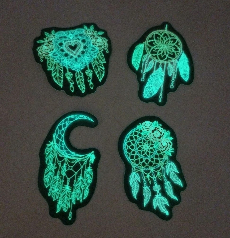 Native American Glow In The Dark Dreamcatcher Stickers Neon Vinyl Decals