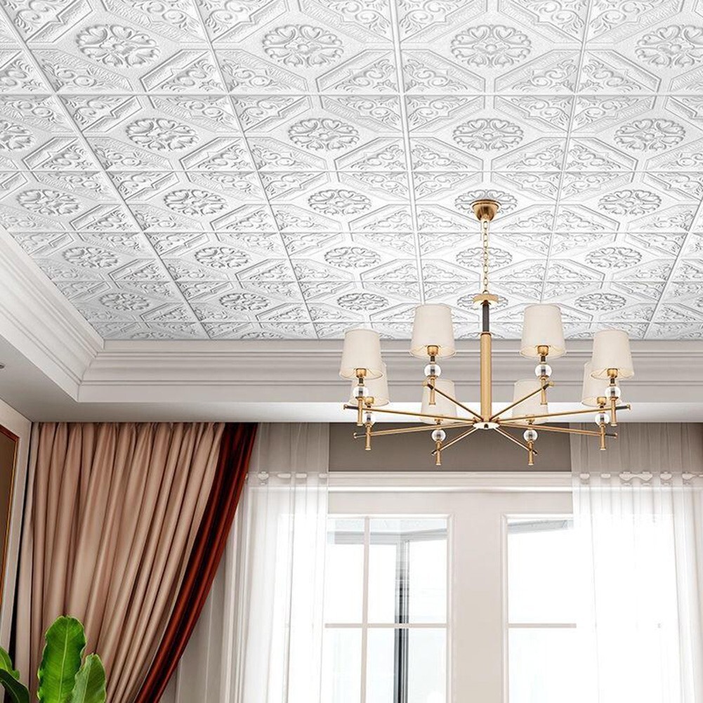 10pcs 3D Tile Brick Wall Sticker,Self Adhesive Waterproof Foam Panel Wallpapers