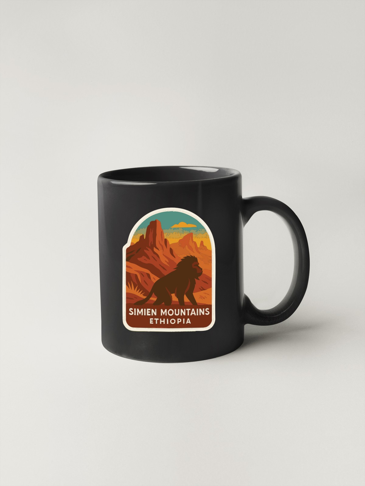 Simien Mountains Ethiopia Sticker Decal Vinyl Die-Cut Symbolic Landmark Design