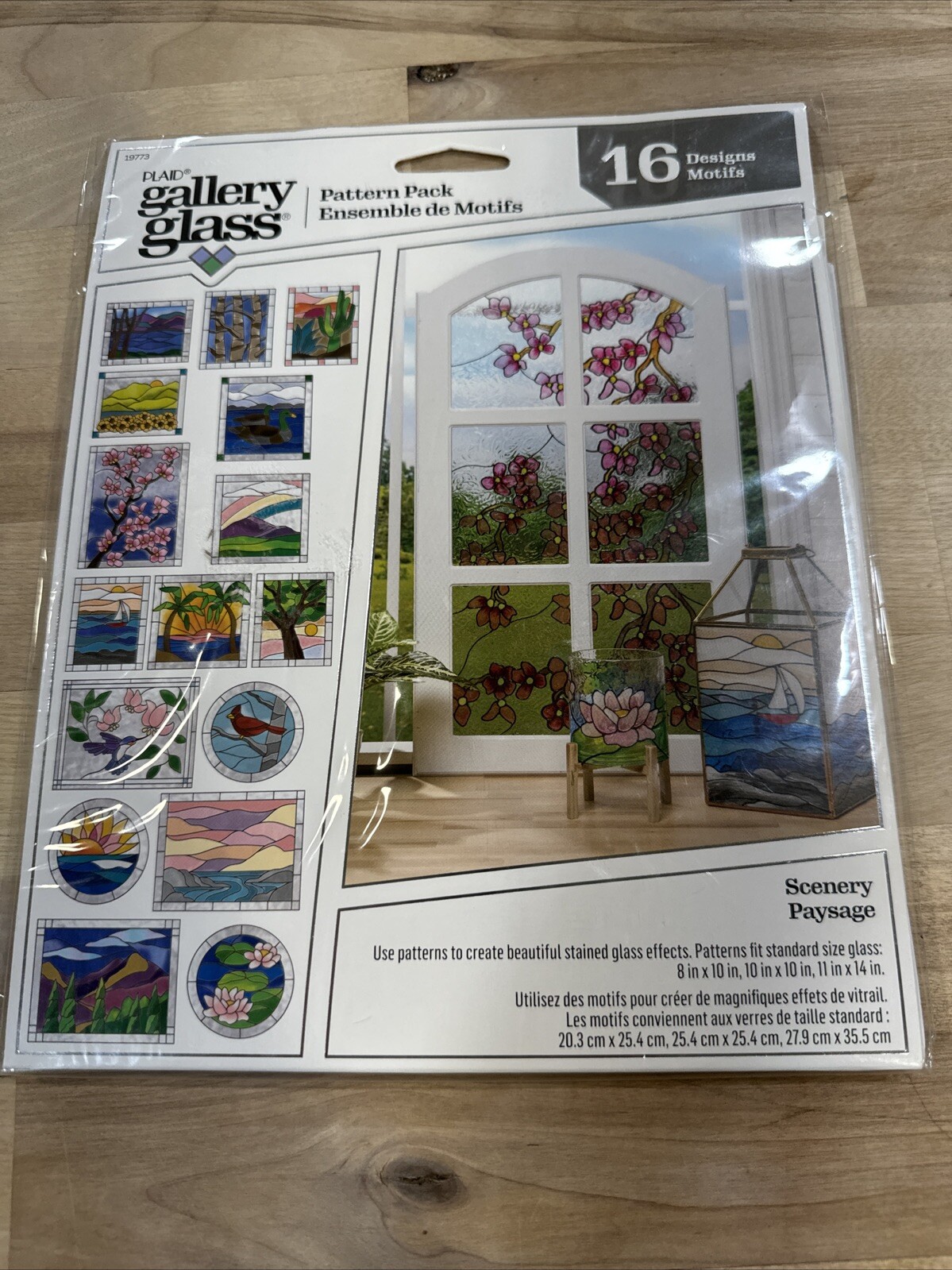 FolkArt Gallery Glass Pattern Set 3/Pkg-Scenery
