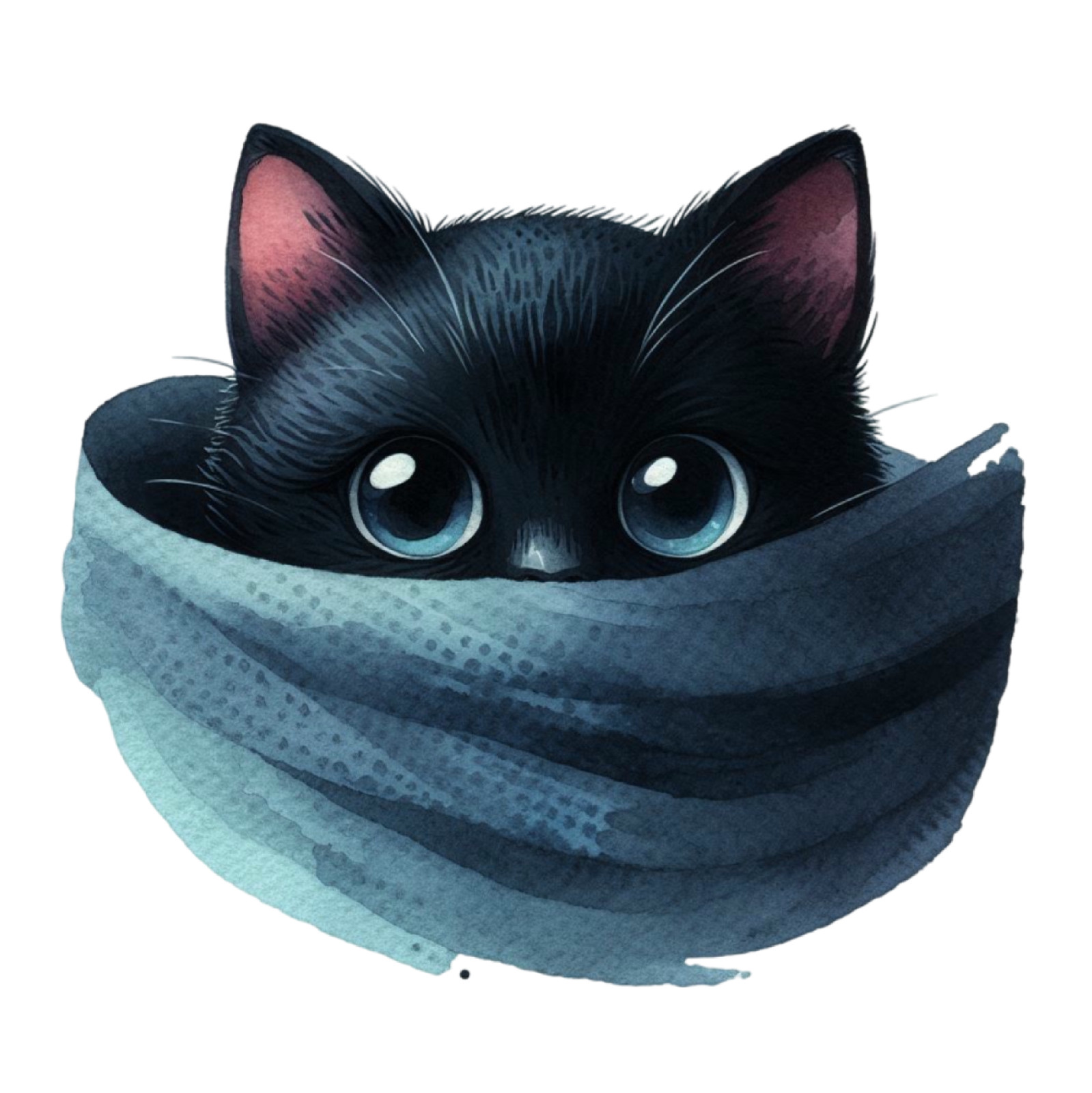 Black Cat Looking Wall Decal Sticker 18X18cm Tall