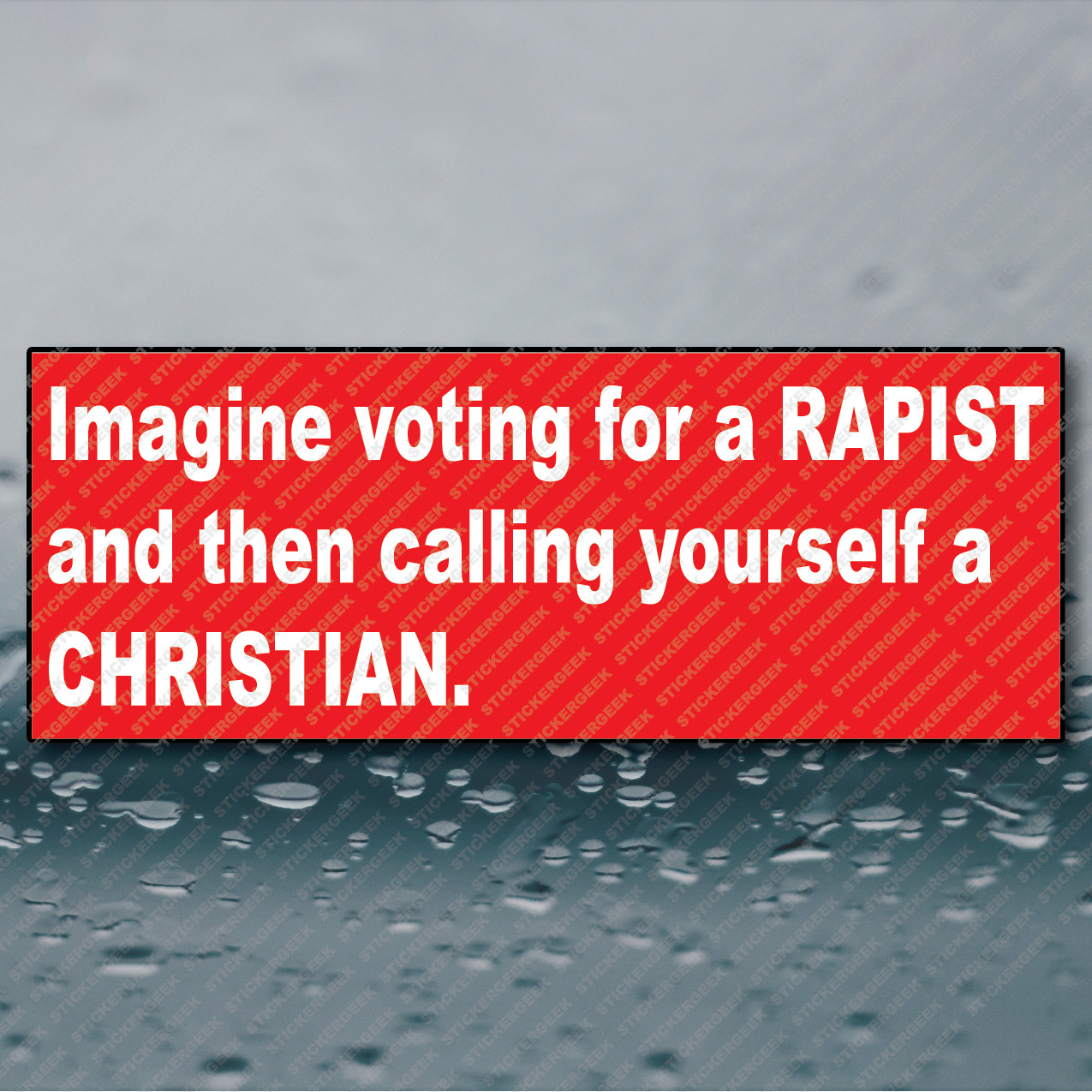 Imagine Anti Trump Vance Republican Bumper Sticker Funny Prank Gag Joke 8X3