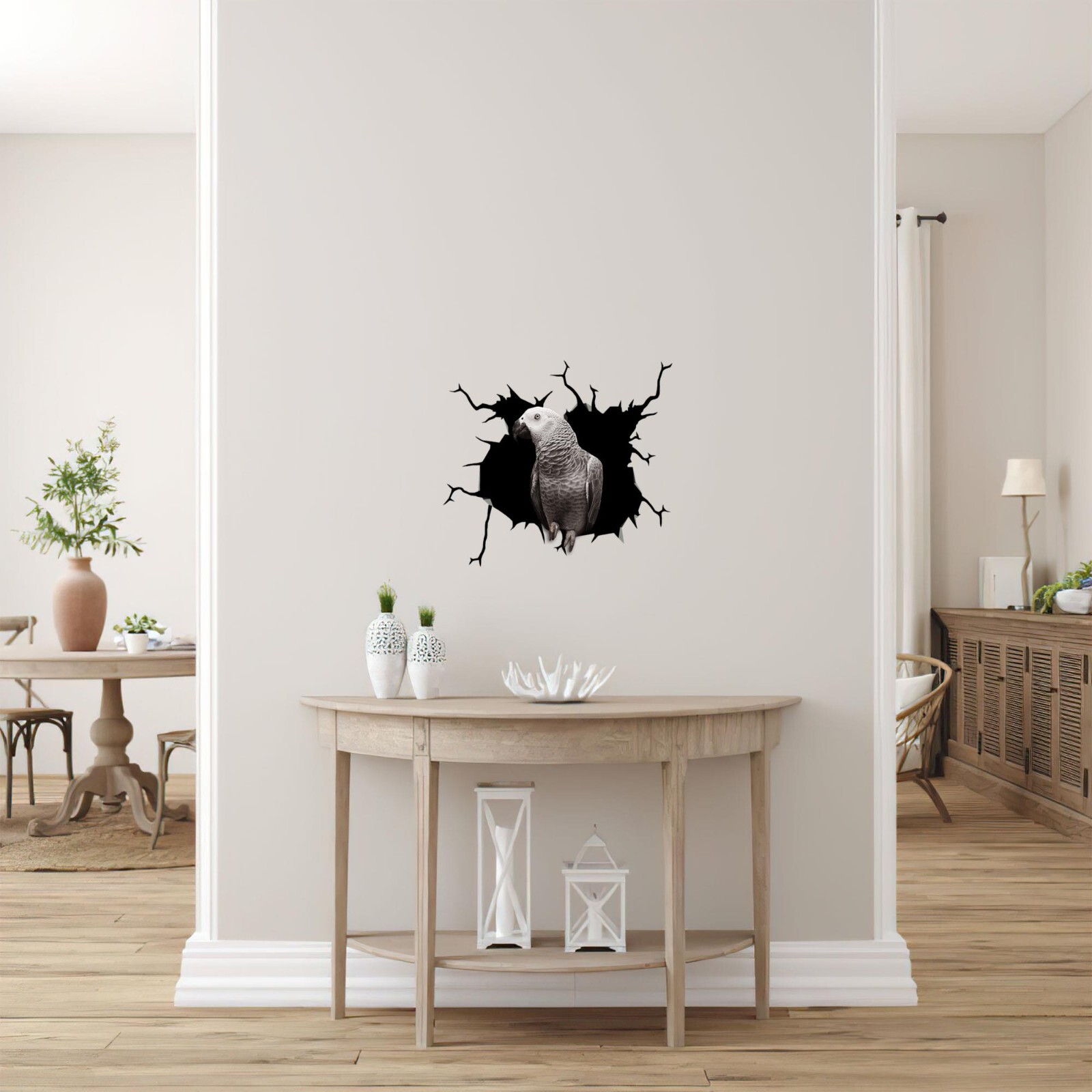African Grey Parrot Gifts Parrot Wall Stickers Kawaii Vinyl Cars Truck Stickers