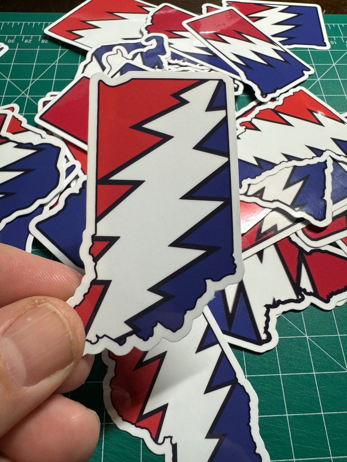 Indiana Stealie – Grateful Dead – Laminated Vinyl Sticker 2″x3″