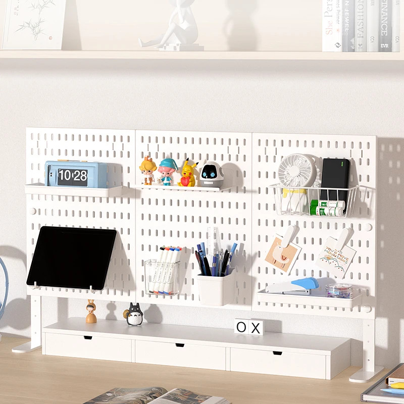 Home and amp; Office Desktop Pegboard: Height-Adjustable Standing Stor