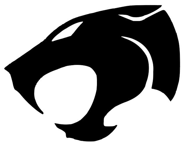 Thundercats Black Logo Shaped Die Cut Vinyl Decal Sticker