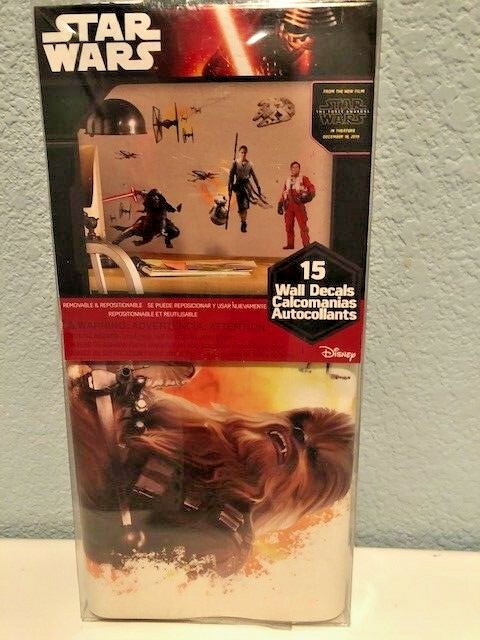 Disney Star Wars Wall Decals Ep 7 The Force Awakens Room Decor Rey Kylo Ren