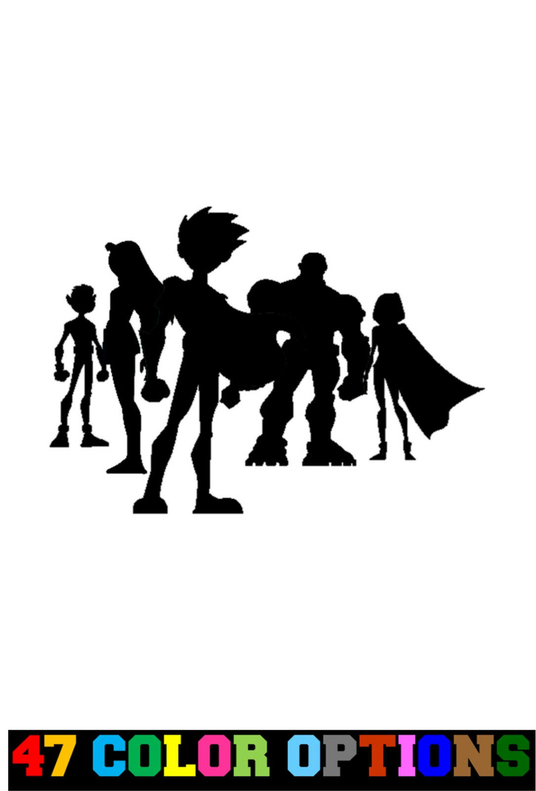 Vinyl Decal Truck Car Sticker Laptop – DC Teen Titans Go Robin Raven Team v2