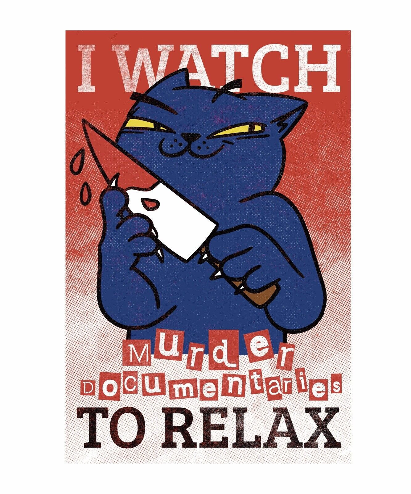 Funny Cat Documentaries Serial Killer Sticker Decal