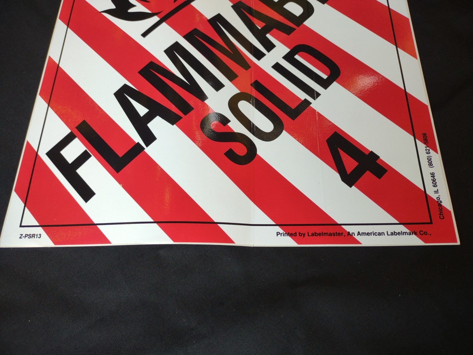 10 Pack FLAMMABLE SOLID Sticker Sign Decal 10 3/4 X 10 3/4″ Red White Black