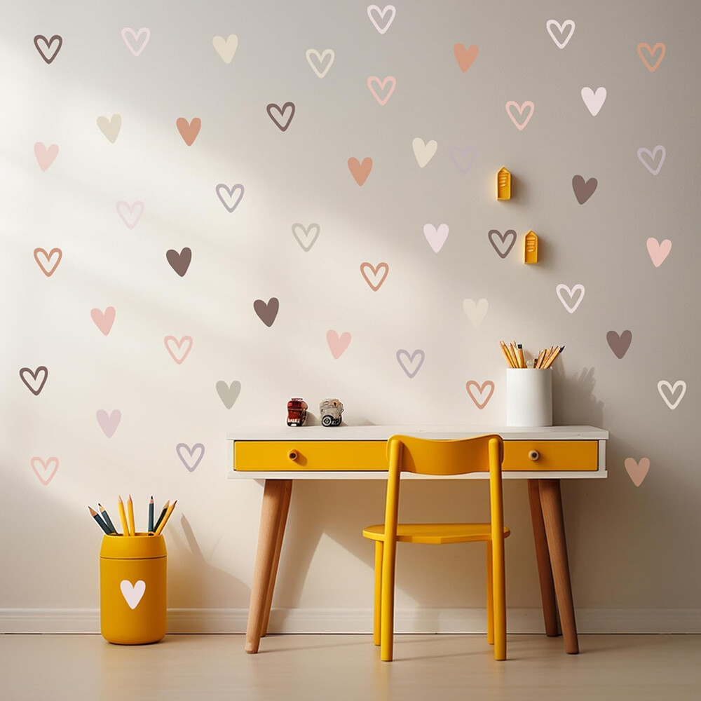 36pcs Hearts Creative Door Wall Decal Sticker For Children Baby Girls Boys Room