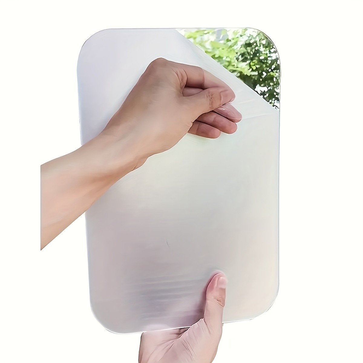 4Pcs Self Adhesive Rectangle Acrylic Mirror Sheets Flexible Wall Ornament