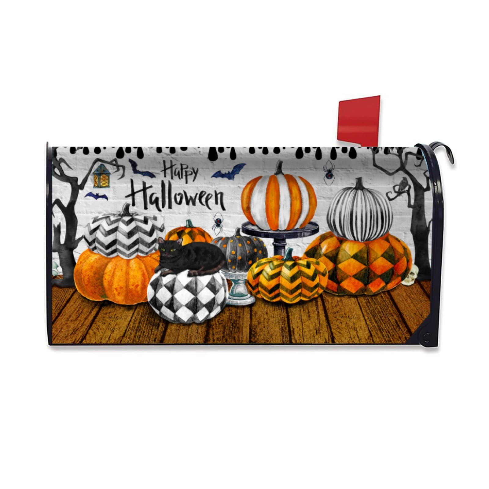 Halloween Mailbox Cover Fall Pumpkin Decorative Mail 21×18 Inch,
