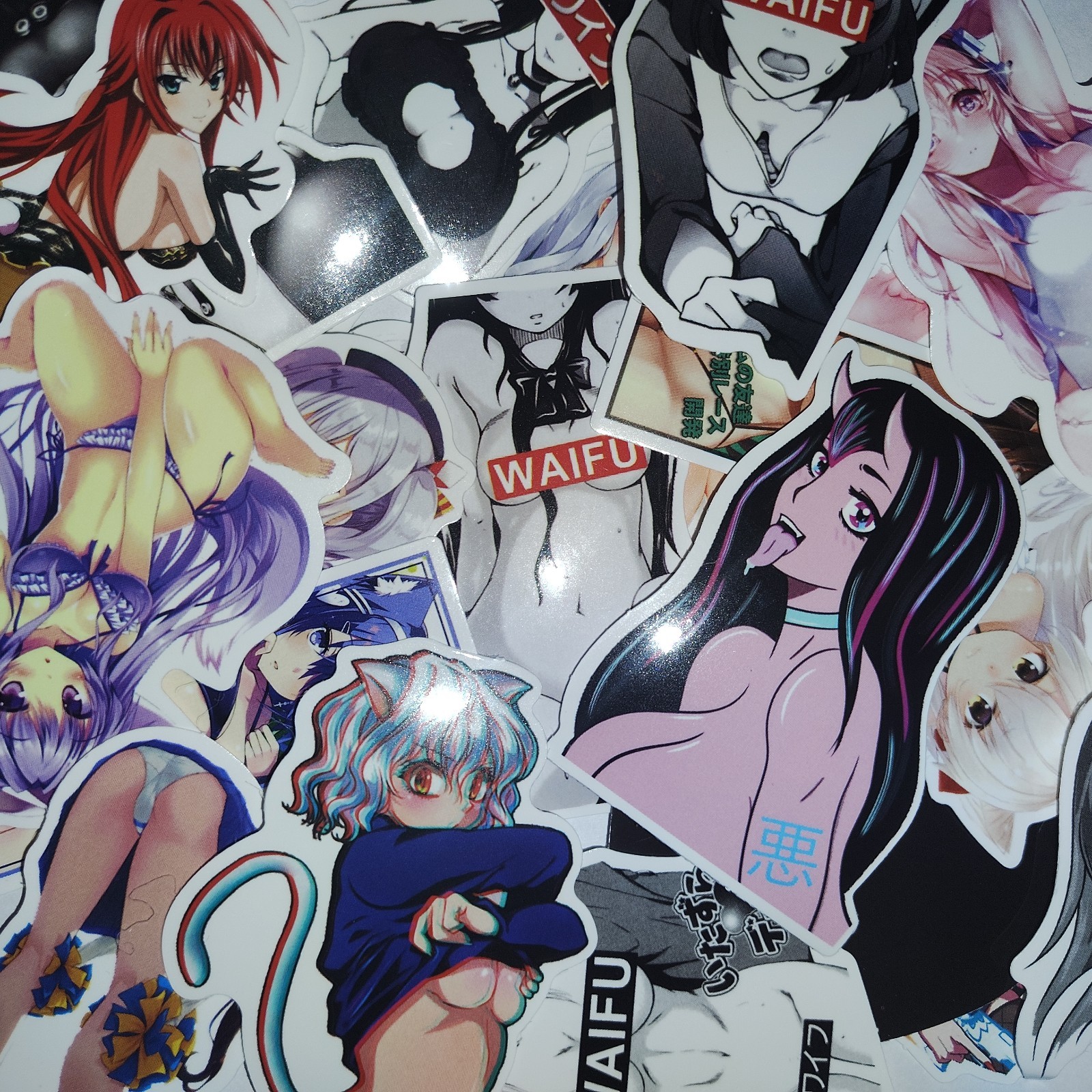 SEXY ANIME WAIFU STICKERS 5 PCS