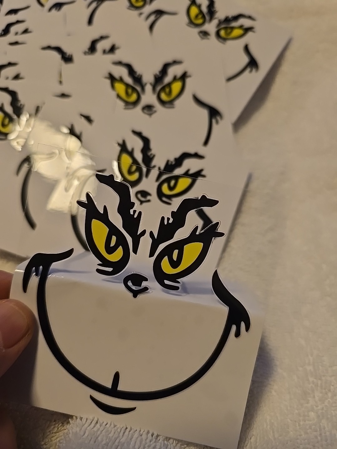Grinch 30 Pack Transparent Stickers 3 1/2″ X 3 1/2″
