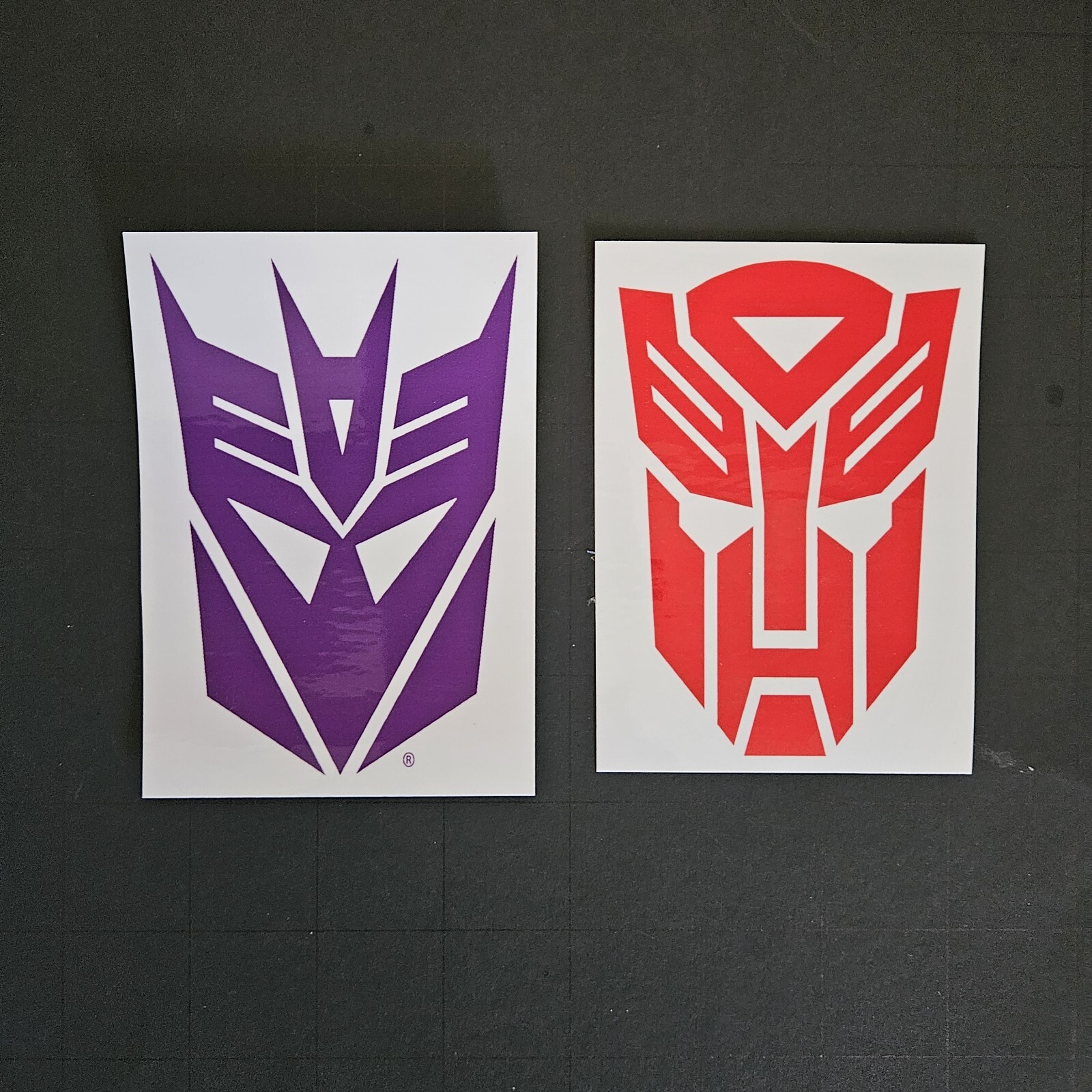 Same Day Shipping TRANSFORMERS Autobot And Decepticon Clear Vinyl Sticker Set
