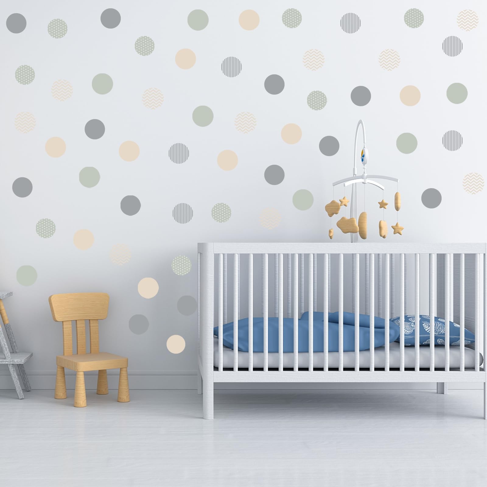 Boho Polka Dots Sticker 72 PCS, Cute Circle Wall Decals for Bedroom Playroom …