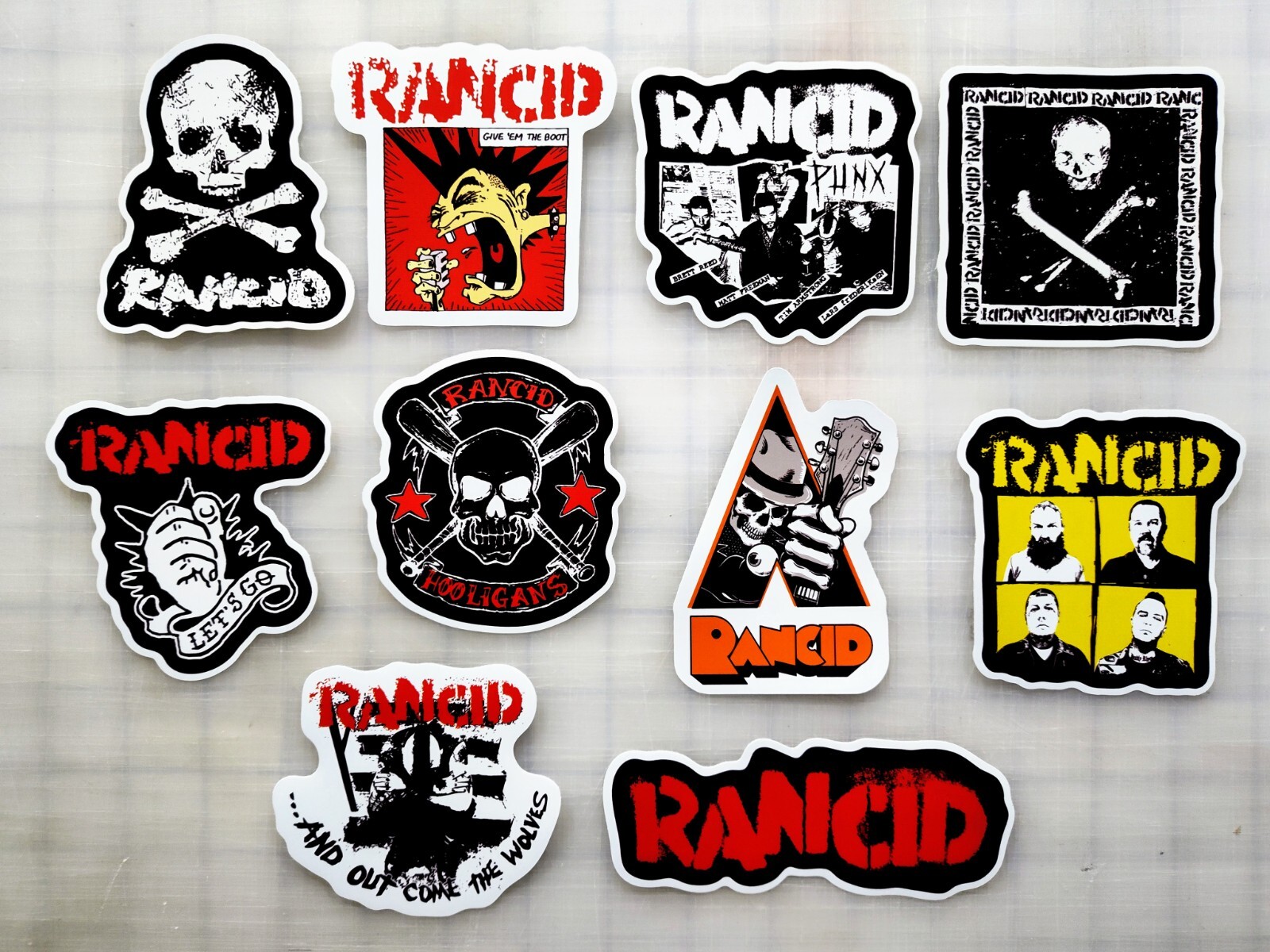 Rancid Inspired Sticker Pack (10 Stickers) Rock Ska Punk Band