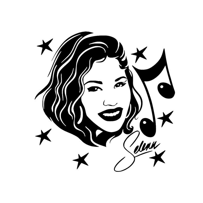 Selena Celebrity Singer Decal Sticker 8×8″ Removable vinyl home wall decor