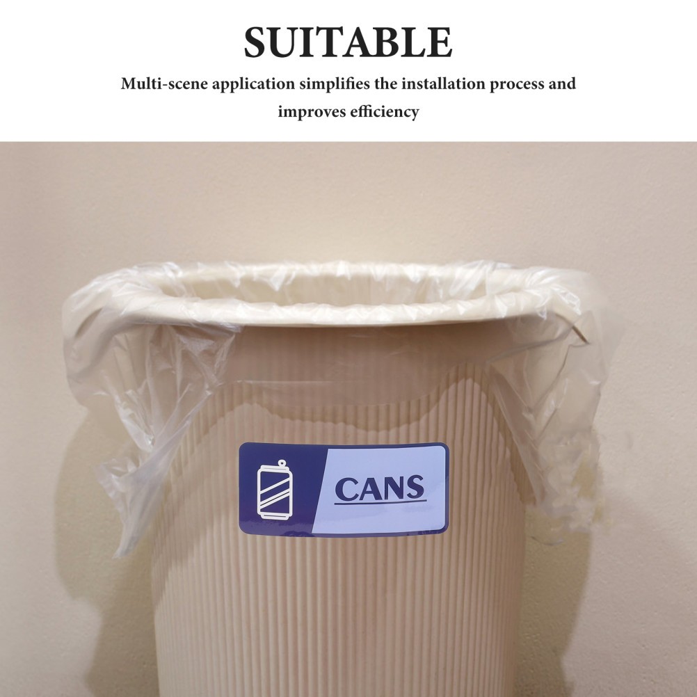 8 Sheets Garbage Collection Reminder Stickers Trash Can Recycling