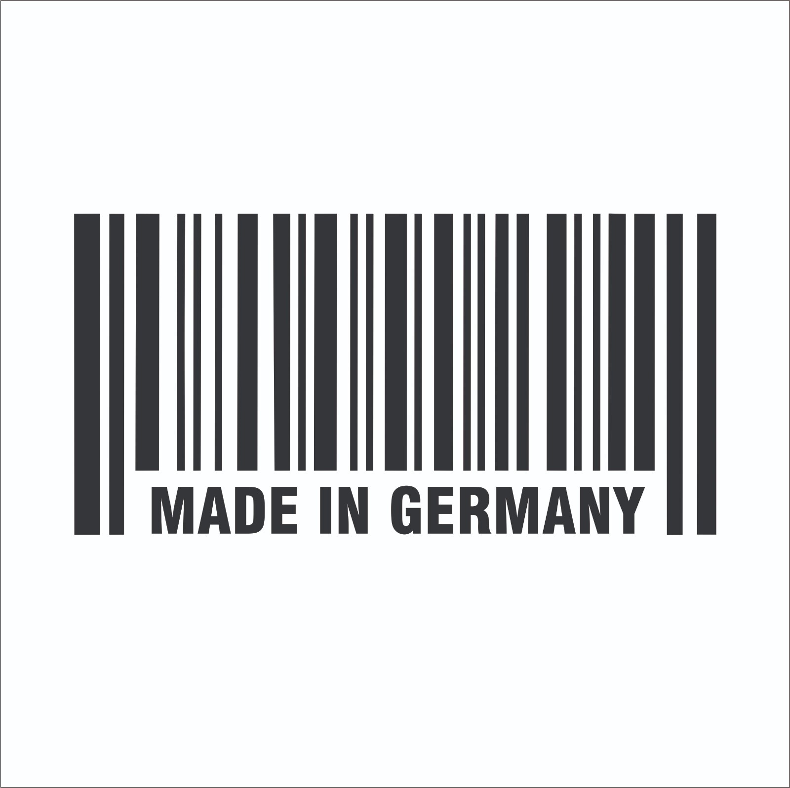 Made In Germany Barcode UPC Vinyl Decal Sticker Car Bumper Window Transfer