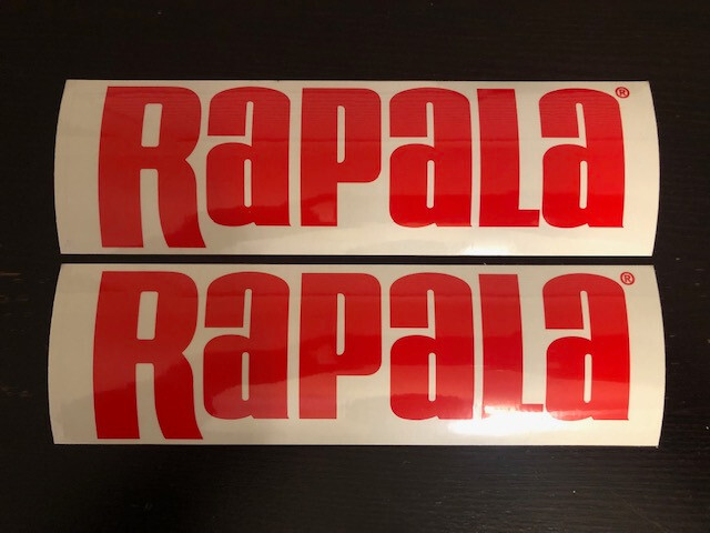 RAPALA FISHING DECAL Lures 2 Stickers 8″X3.5″ For Car Window Boat Bumper Truck