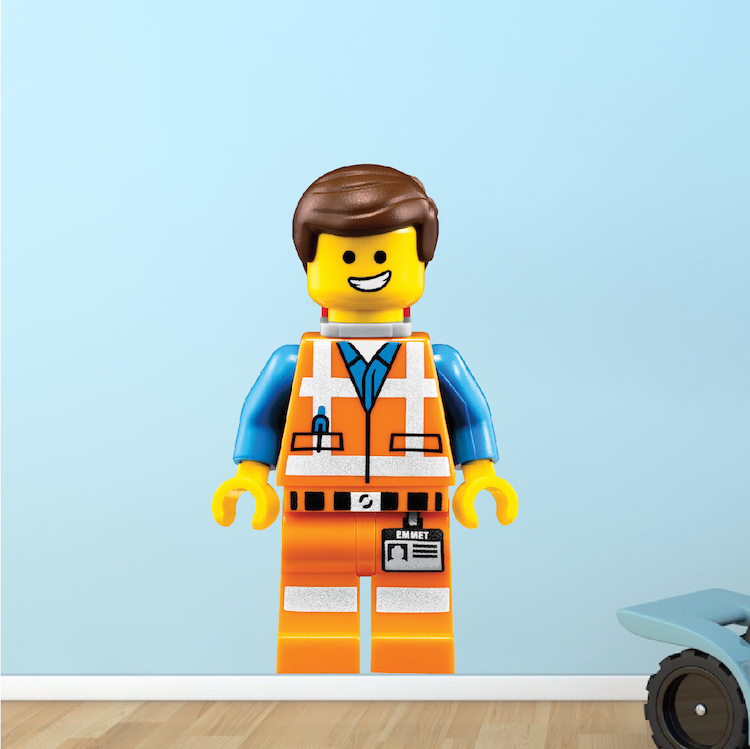 Emmet Movie Wall Decal Kids Movie Animated Wall Mural Toy Character, e11