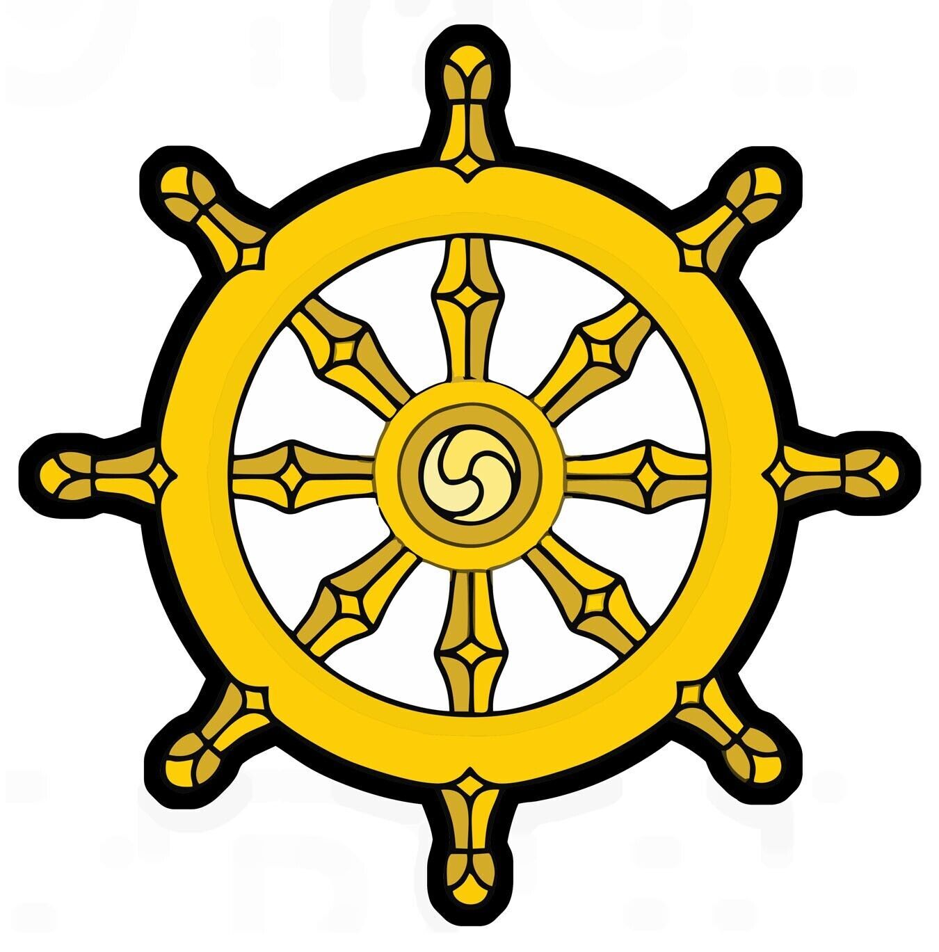 Wheel of Dharma Sticker Dharmachakra hindu buddhist