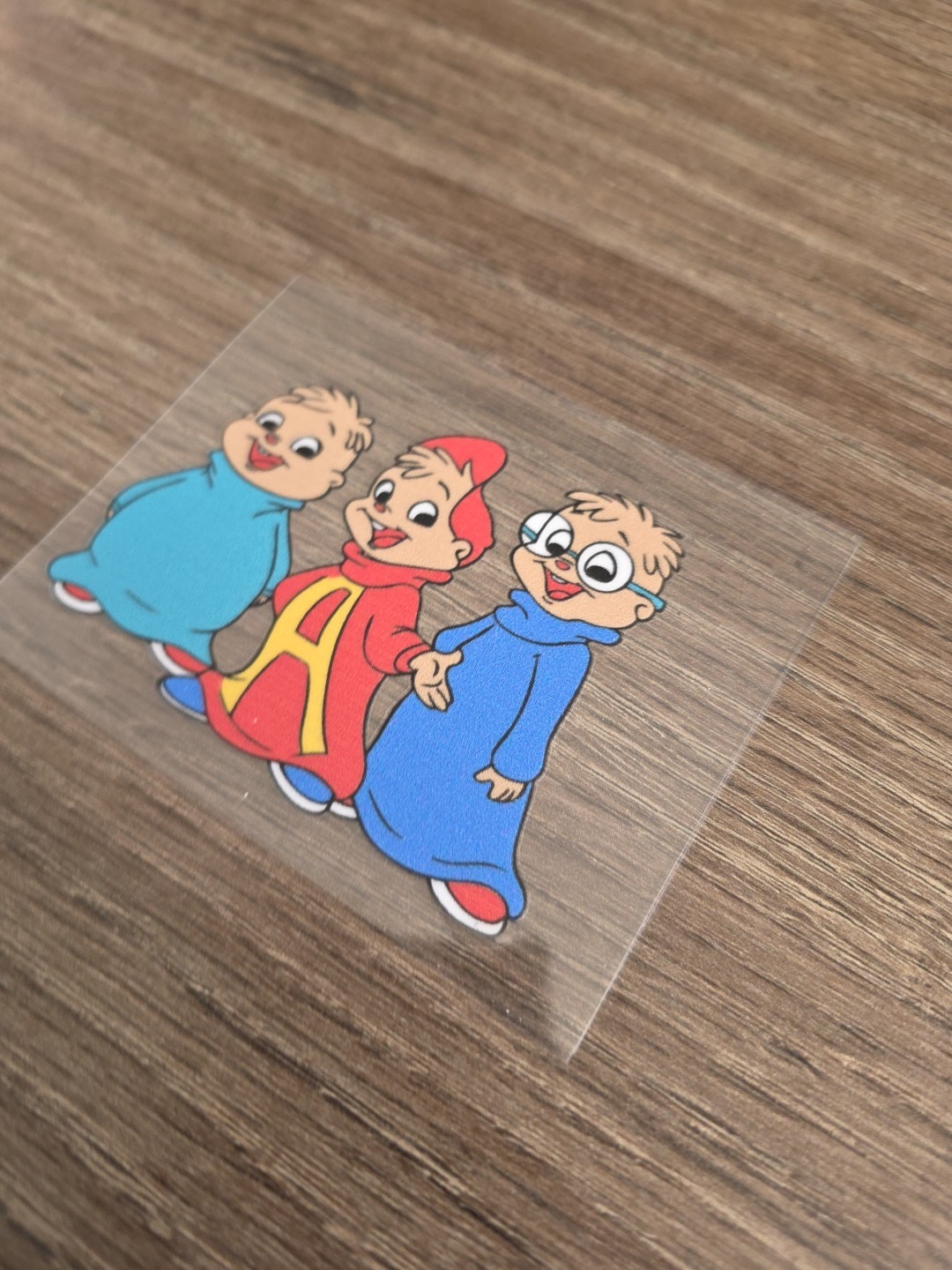 The Chipmunks Retro Vintage Raised UV DTF Full Color Decal 3in X 3in