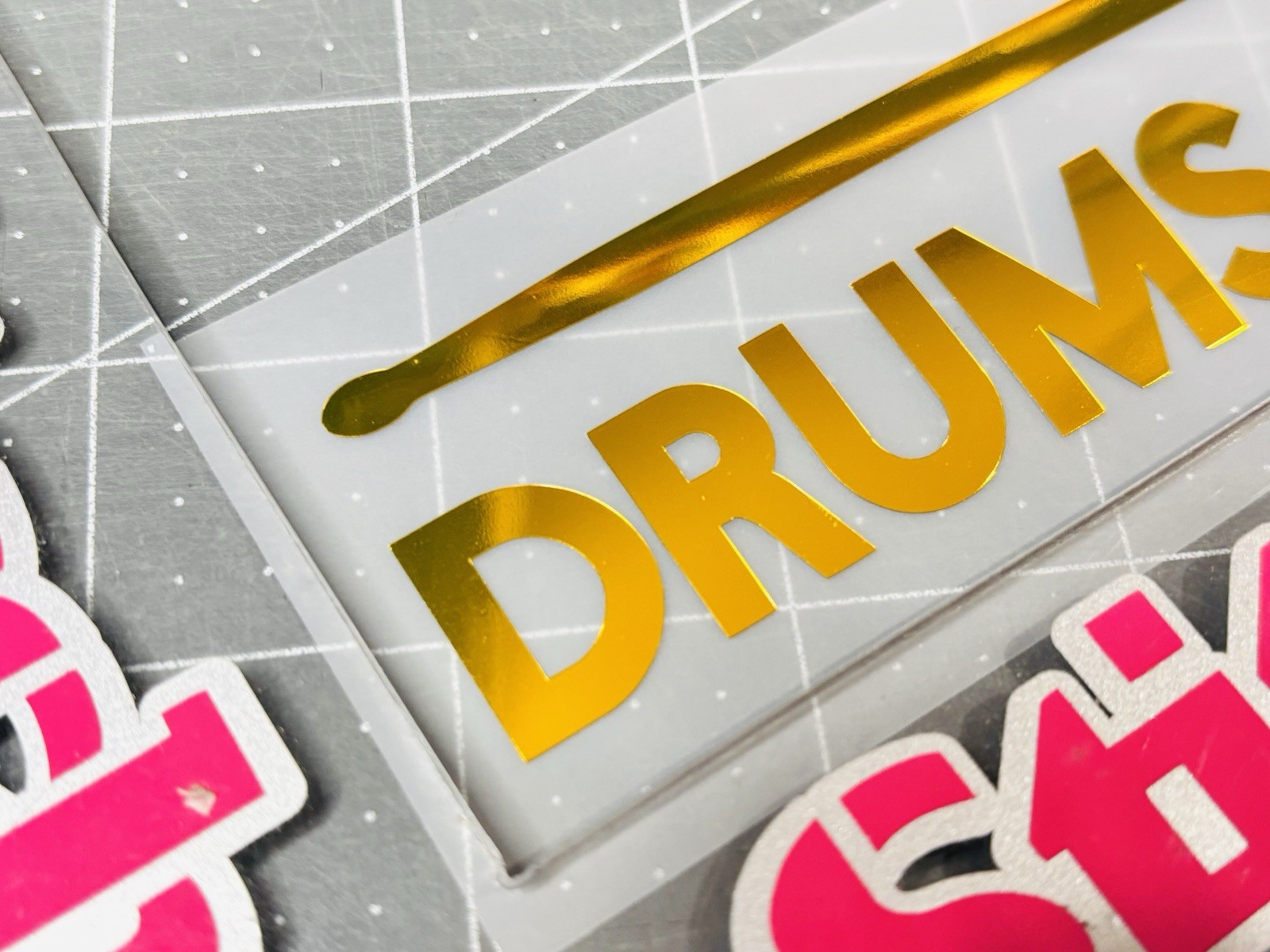 TWO Drums Only Logo Vinyl Decals MANY Szs/Colors Free Decal Offer Inside!