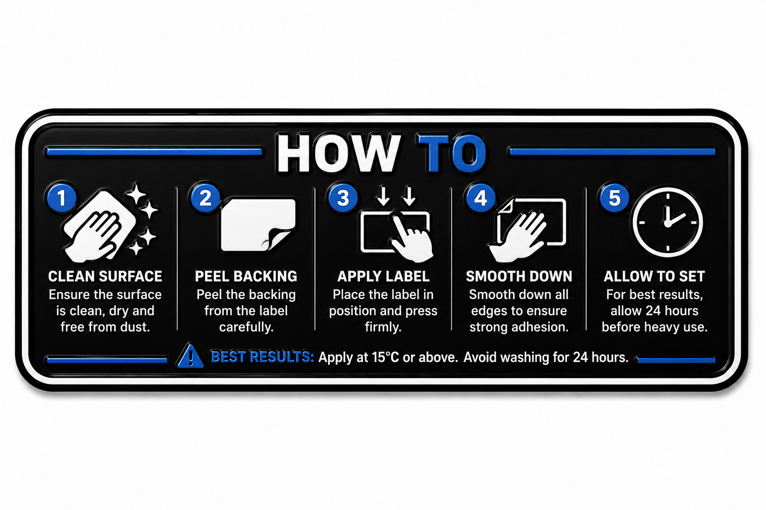 Engine Bay Warning Labels Custom Cooling System UV Raised Stickers