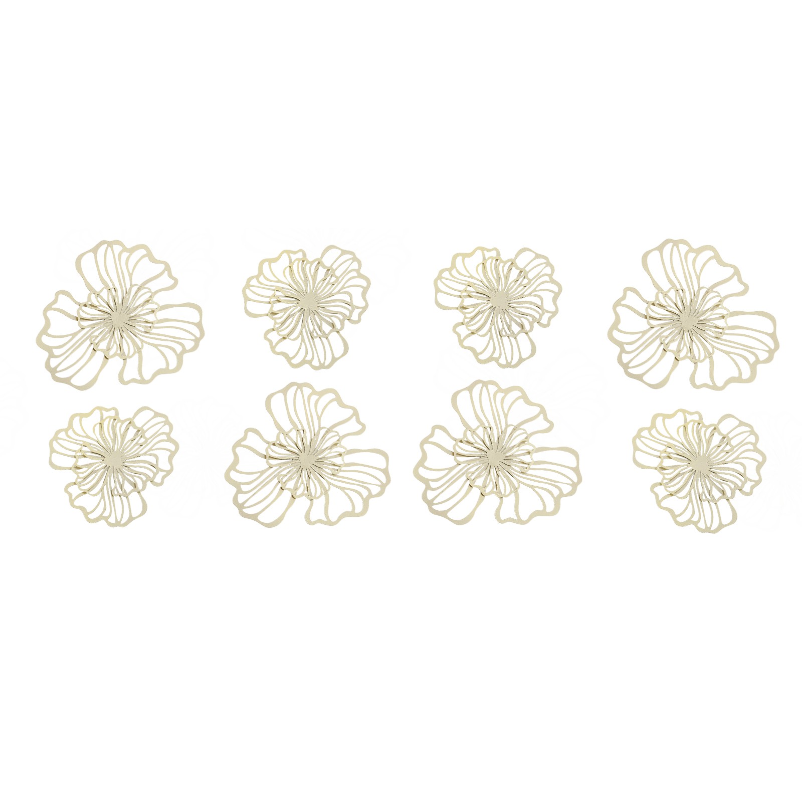 7-Piece Metal Wall Decor Flower Office Wall Hanging Ar Indoor Metal Wall Decor