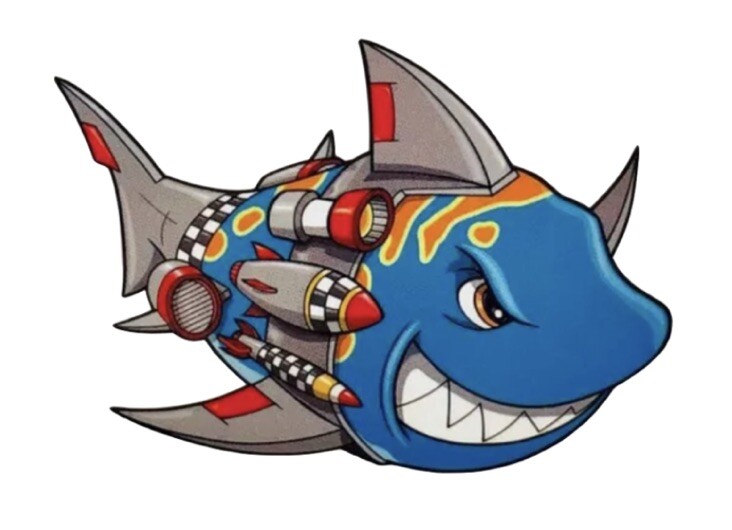 Shark Phone Sticker (2 inch wide) Rockets Torpedoes Missiles Military Ocean