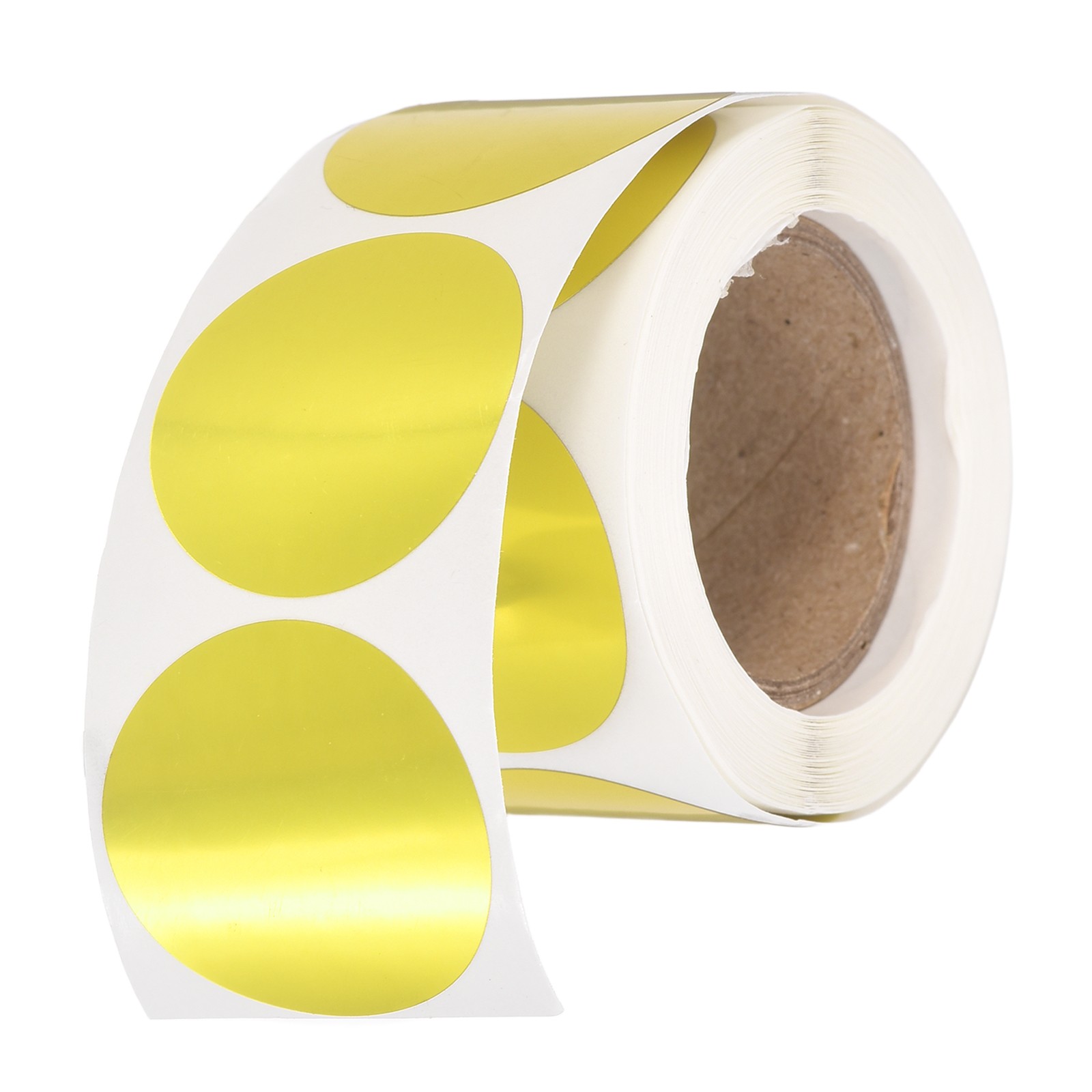 200pcs Round Thermal Label 1×1″ Self-Adhesive Thermal Stickers Gold