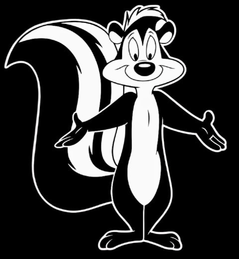 Pepe Le Pew Skunk 4 Inch Vinyl Sticker 80s Cartoons Indoor Outdoor UV Waterprf