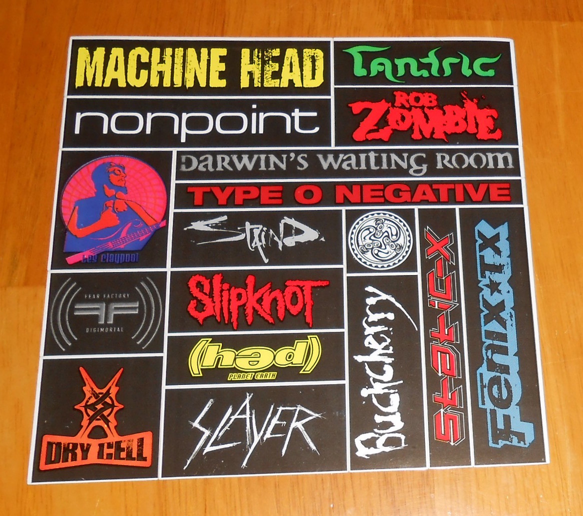 Crank it Up Sticker Sheet Promo 6×6 Nascar Machine Head Tantric Nonpoint