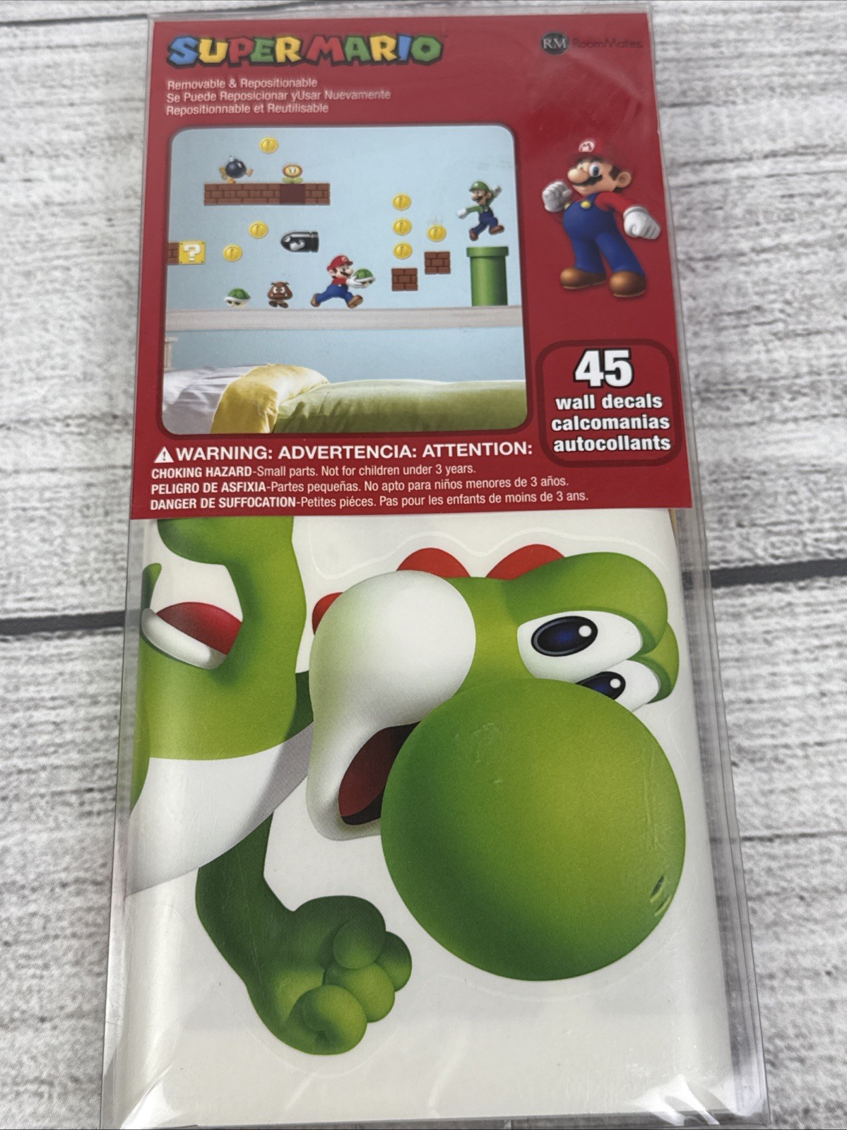 Nintendo Super Mario Wall Decals 45 Removable & Repositional Stickers RoomMates