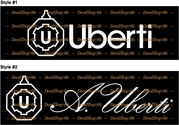 A. UBERTI Firearms – Hunting/Outdoor Sports – Vinyl Die-Cut Peel N’ Stick Decal