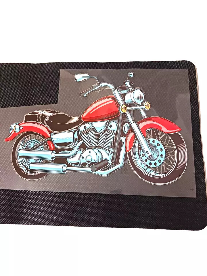 Motorcycle Easy Iron on Sublimation Stickers Biker T-shirts Hoodies Hat (3 Pack)