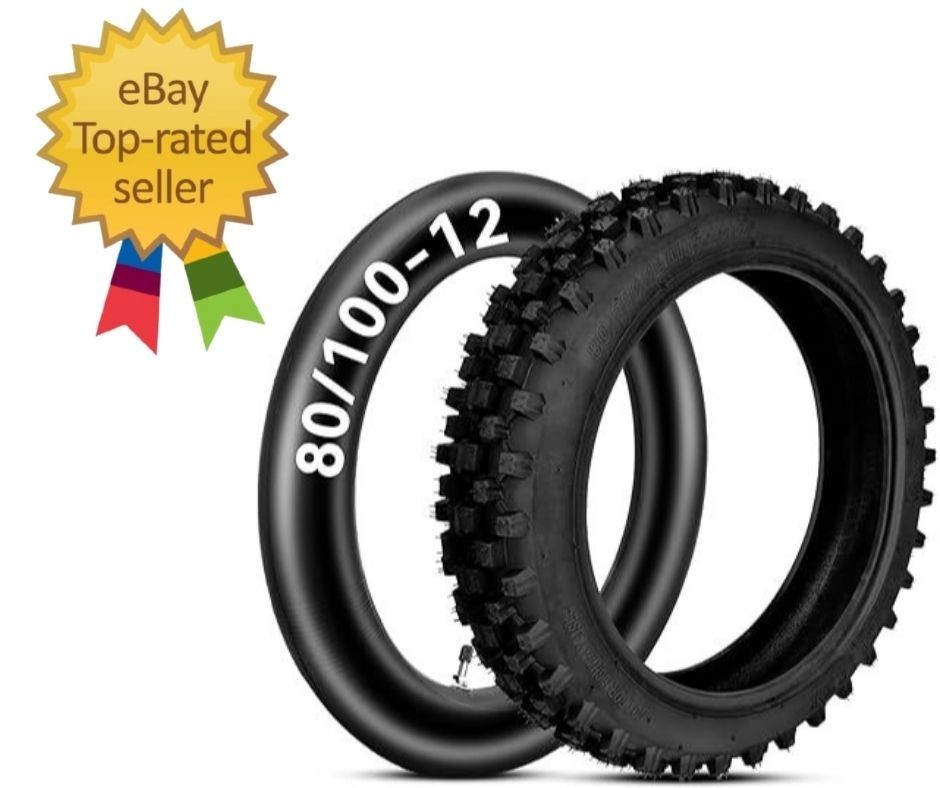 Dirt Bike Rear Tire and Inner Tube 3.00-12 80/100-12 90cc-125cc XR70 CRF70