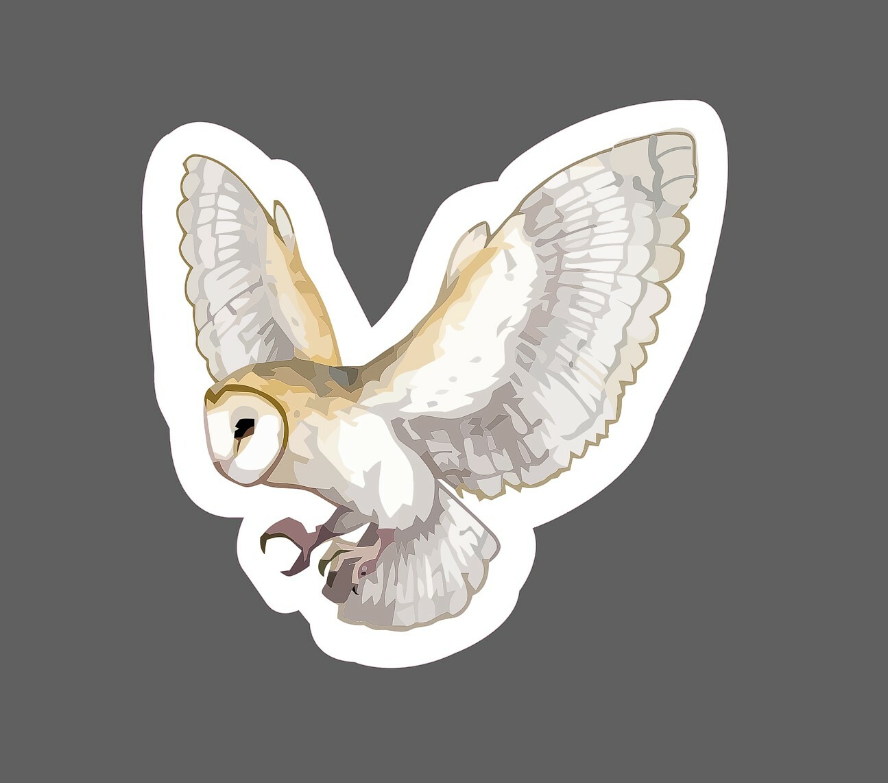 Barn Owl Sticker Swooping Waterproof – Buy Any 4 For $1.75 Each Storewide!